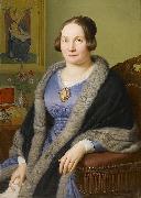 Franz Ittenbach Portrait of Margarete von Soist. Signed and dated oil painting